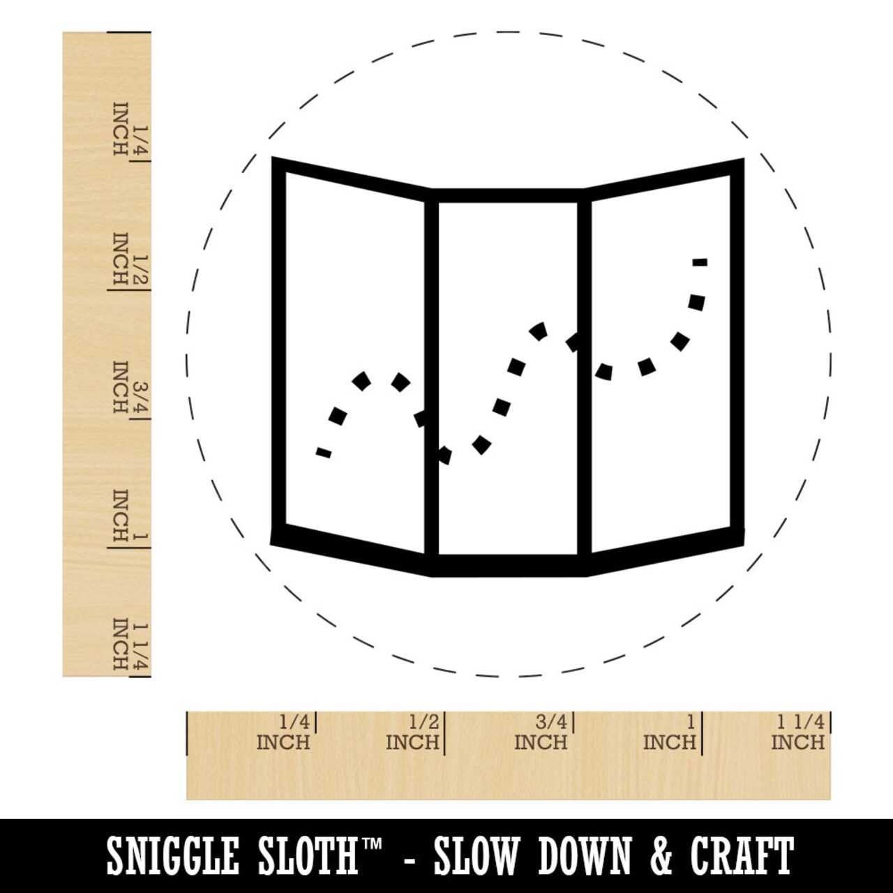 Hiking Trail Travel Map Icon Rubber Stamp for Stamping Crafting Planners